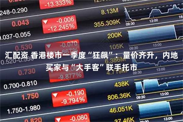 汇配资 香港楼市一季度“狂飙”：量价齐升，内地买家与“大手客”联手托市