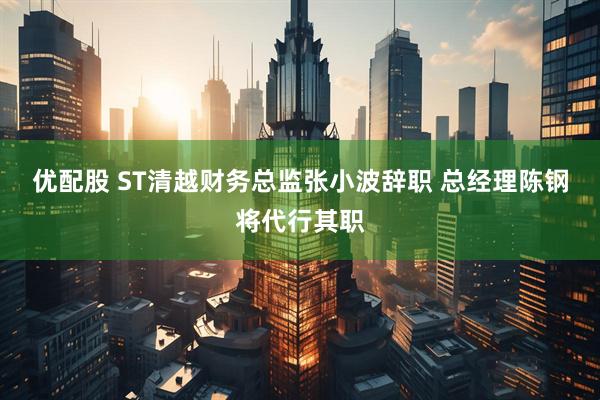 优配股 ST清越财务总监张小波辞职 总经理陈钢将代行其职