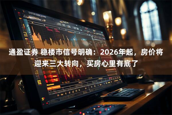 通盈证券 稳楼市信号明确：2026年起，房价将迎来三大转向，买房心里有底了