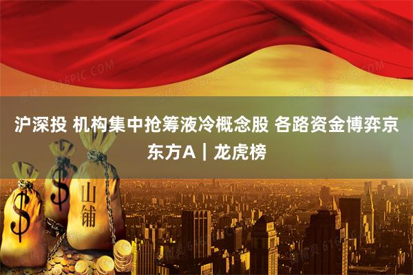 沪深投 机构集中抢筹液冷概念股 各路资金博弈京东方A｜龙虎榜